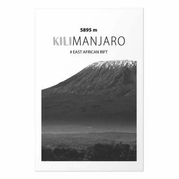 Plakat - Majestatyczny szczyt górski Kilimanjaro korona gór pejzaż górski - obrazek 2