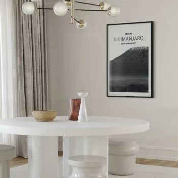 Plakat - Majestatyczny szczyt górski Kilimanjaro korona gór pejzaż górski - obrazek 5