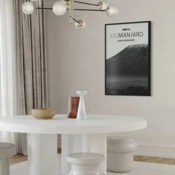 Plakat - Majestatyczny szczyt górski Kilimanjaro korona gór pejzaż górski - obrazek 5