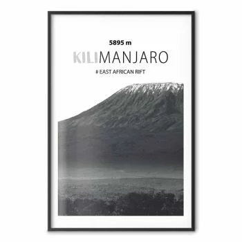 Plakat - Majestatyczny szczyt górski Kilimanjaro korona gór pejzaż górski - obrazek 2