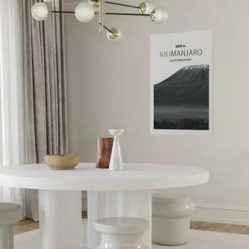 Plakat - Majestatyczny szczyt górski Kilimanjaro korona gór pejzaż górski - obrazek 5