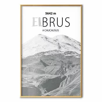 Plakat - Majestatyczny szczyt górski Elbrus korona gór pejzaż górski - obrazek 2