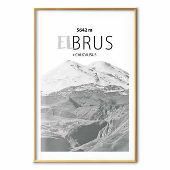 Plakat - Majestatyczny szczyt górski Elbrus korona gór pejzaż górski - obrazek 2