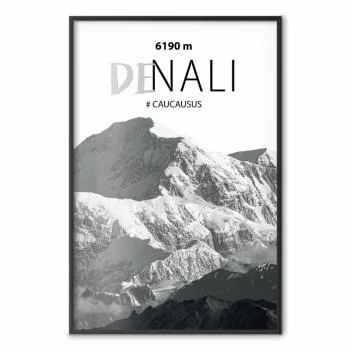 Plakat - Majestatyczny szczyt górski Denali korona gór pejzaż górski - obrazek 2