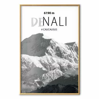 Plakat - Majestatyczny szczyt górski Denali korona gór pejzaż górski - obrazek 2