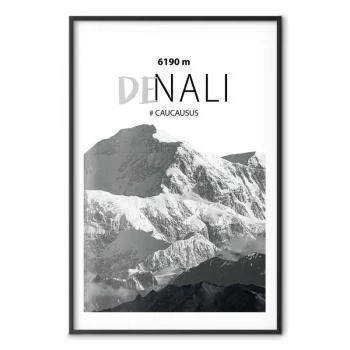 Plakat - Majestatyczny szczyt górski Denali korona gór pejzaż górski - obrazek 2