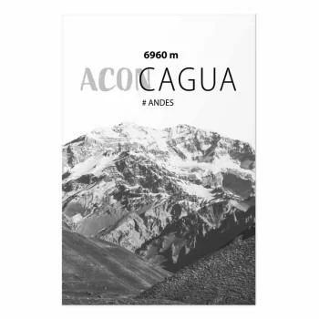 Plakat - Majestatyczny szczyt górski Aconcagua korona gór pejzaż górski - obrazek 2