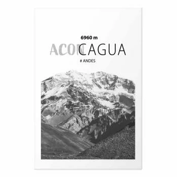 Plakat - Majestatyczny szczyt górski Aconcagua korona gór pejzaż górski - obrazek 2