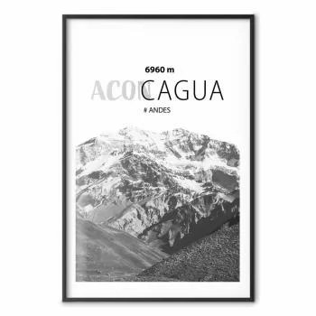 Plakat - Majestatyczny szczyt górski Aconcagua korona gór pejzaż górski - obrazek 2