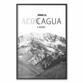 Plakat - Majestatyczny szczyt górski Aconcagua korona gór pejzaż górski - obrazek 2