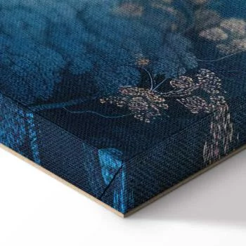 Obraz - Pejzaż z drzewami w ilustracyjnym stylu bajkowy niebieski las - obrazek 8