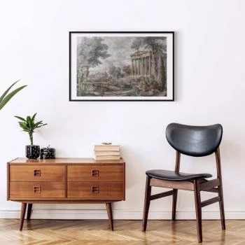 Plakat - Świątynia na wzgórzu - grecka architektura w stonowanej kolorystyce - obrazek 2