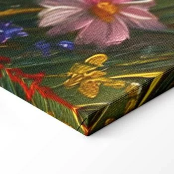 Obraz - Morski krajobraz - polne kwiaty i widok na wzburzone morze - obrazek 8