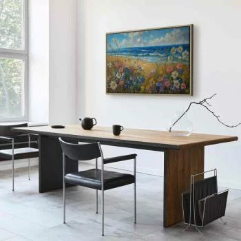 Obraz - Morski krajobraz - polne kwiaty i widok na wzburzone morze - obrazek 7