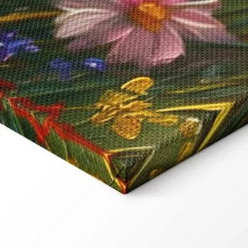 Obraz - Morski krajobraz - polne kwiaty i widok na wzburzone morze - obrazek 8