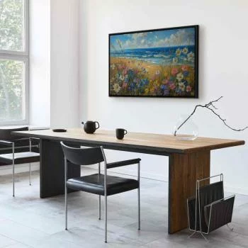 Obraz - Morski krajobraz - polne kwiaty i widok na wzburzone morze - obrazek 7