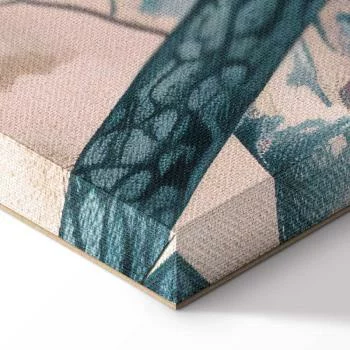 Obraz - Górzyste wybrzeże z drzewami i skałami w lekkich pastelowych błękitach - obrazek 8