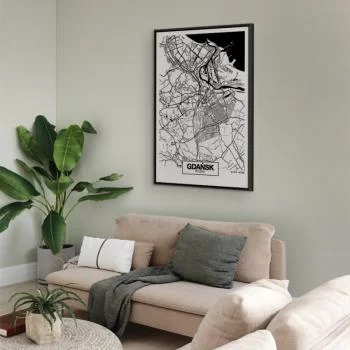 Obraz - Mapa miasta: Gdańsk (1-częściowy) pionowy - obrazek 5