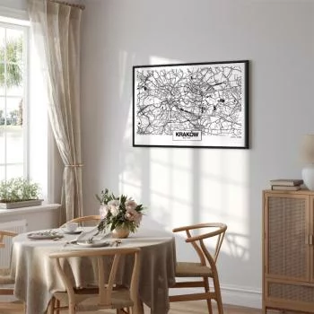 Obraz - Mapa miasta: Kraków (1-częściowy) szeroki - obrazek 7