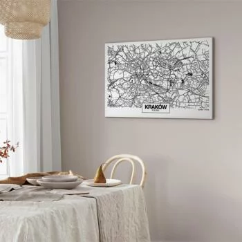 Obraz - Mapa miasta: Kraków (1-częściowy) szeroki - obrazek 7