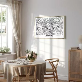 Obraz - Mapa miasta: Kraków (1-częściowy) szeroki - obrazek 7