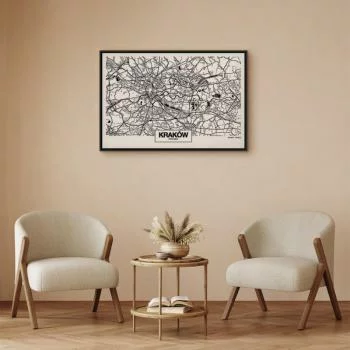 Obraz - Mapa miasta: Kraków (1-częściowy) szeroki - obrazek 5