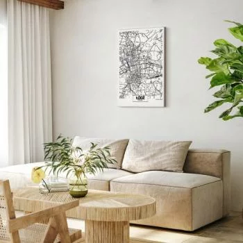 Obraz - Mapa miasta: Łódź (1-częściowy) pionowy - obrazek 5