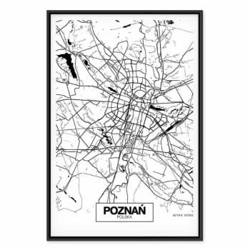 Obraz - Mapa miasta: Poznań (1-częściowy) pionowy - obrazek 2