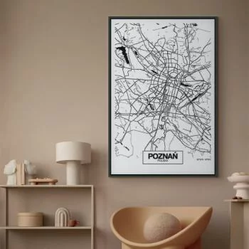 Obraz - Mapa miasta: Poznań (1-częściowy) pionowy - obrazek 5
