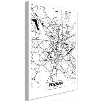 Obraz - Mapa miasta: Poznań (1-częściowy) pionowy - obrazek 2
