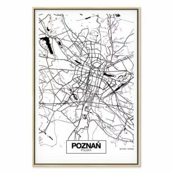 Obraz - Mapa miasta: Poznań (1-częściowy) pionowy - obrazek 2