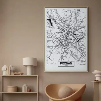 Obraz - Mapa miasta: Poznań (1-częściowy) pionowy - obrazek 5