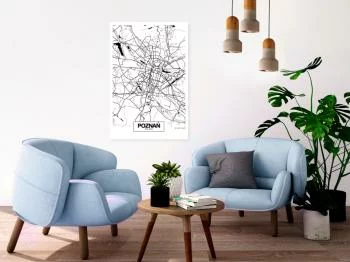 Obraz - Mapa miasta: Poznań (1-częściowy) pionowy - obrazek 2