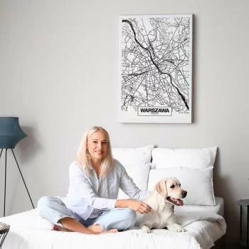 Obraz - Mapa miasta: Warszawa (1-częściowy) pionowy - obrazek 6