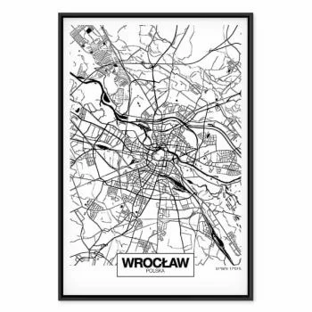 Obraz - Mapa miasta: Wrocław (1-częściowy) pionowy - obrazek 2