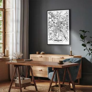 Obraz - Mapa miasta: Wrocław (1-częściowy) pionowy - obrazek 7
