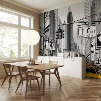 Fototapeta - Komiksowe miasto - ulica w Nowym Jorku w stylu popart - obrazek 5