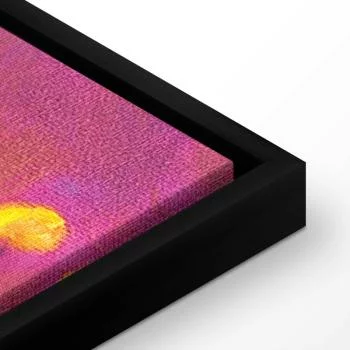 Obraz - Nowoczesny impresjonizm - nocny krajobraz jeziora z pływającą łódką - obrazek 8