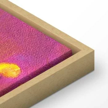 Obraz - Nowoczesny impresjonizm - nocny krajobraz jeziora z pływającą łódką - obrazek 8