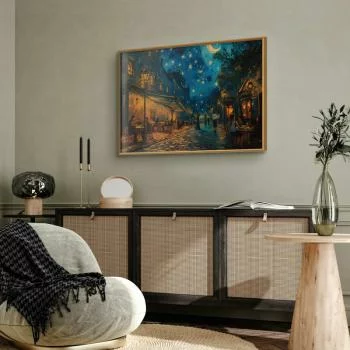 Plakat - Uliczka Paryża - obraz inspirowany stylem Vincenta van Gogha - obrazek 5