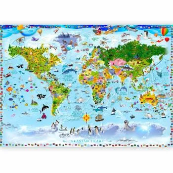 Fototapeta - Mapa świata dla dzieci - obrazek 5