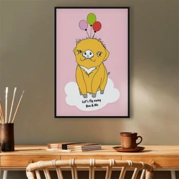 Obraz - Podniebna świnka (1-częściowy) pionowy - obrazek 7