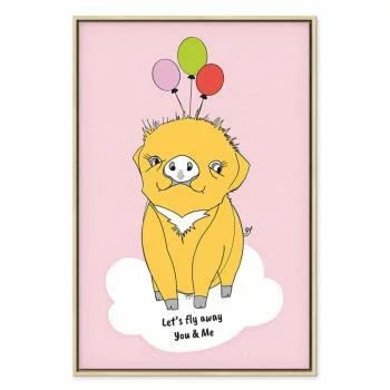 Obraz - Podniebna świnka (1-częściowy) pionowy - obrazek 2