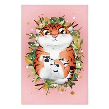 Obraz - Tygrysek na trawie (1-częściowy) pionowy - obrazek 2