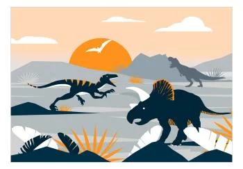 Fototapeta - Ostatnie dinozaury - trzeci wariant - obrazek 2