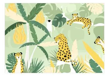Fototapeta wodoodporna - Gepardy w dżungli - krajobraz ze zwierzętami w tropikach dla dzieci - obrazek 2