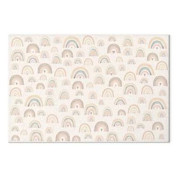 Obraz - Wiosna - pastelowe tęcze z serduszkami w deszczowy dzień - obrazek 2