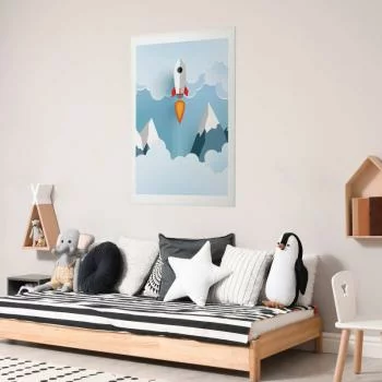 Plakat - Rakieta w chmurach - obrazek 2