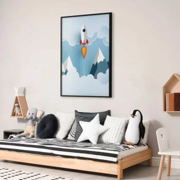 Plakat - Rakieta w chmurach - obrazek 2