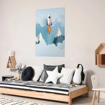 Plakat - Rakieta w chmurach - obrazek 2